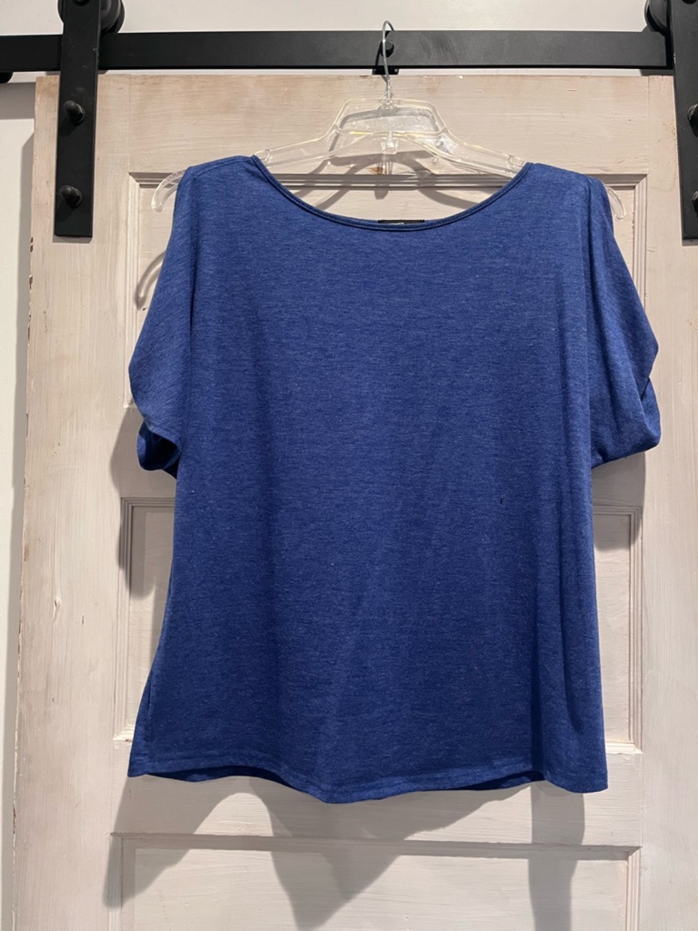 Relaxed Indigo Short Sleeve Women's Top